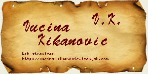 Vucina Kikanović vizit kartica